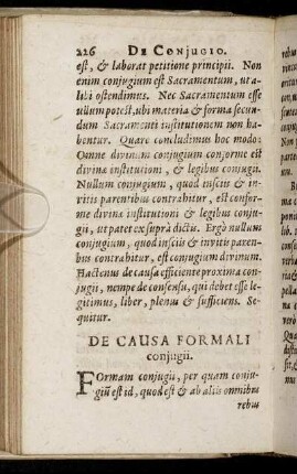 De Causa Formali conjugii.