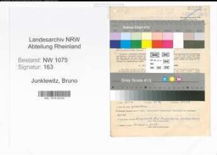 Entnazifizierung Bruno Junklewitz , geb. 16.12.1895 (Lehrer)