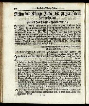 Reisen der Könige Juda, die zu Jerusalem Hof gehalten.