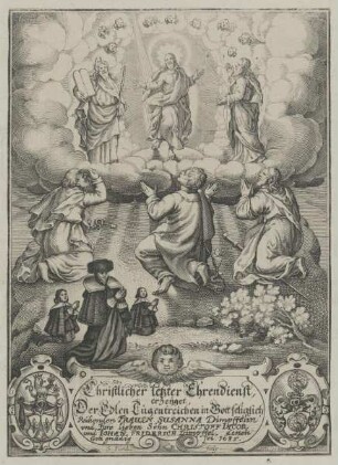 Bildnis der Susanna Dimpfel mit ihren Söhnen Christoff Iacob und Iohan Friderich Dimpfel