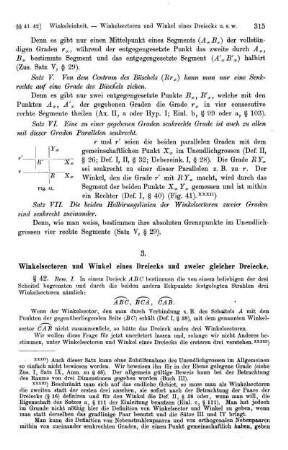 3. Winkelsectoren und Winkel eines Dreiecks und zweier gleicher Dreiecke.
