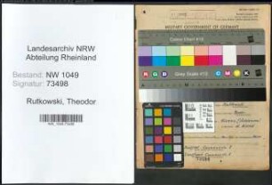 Entnazifizierung Theodor Rutkowski , geb. 12.03.1898 (Feuerwehrmann)