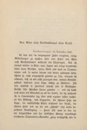 Von Wien nach Konstantinopel über Triest.