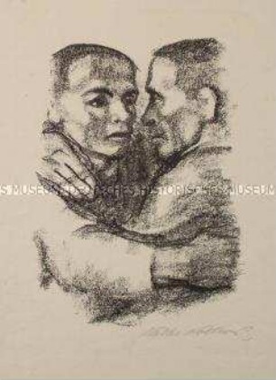 Verbrüderung - Illustration zu Henri Barbusse "Der singende Soldat"