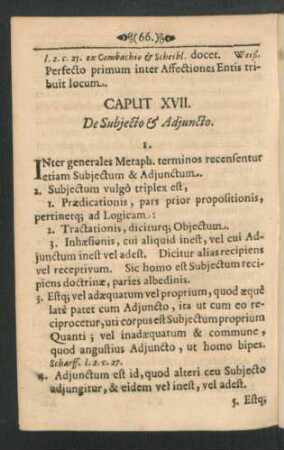 Caput XVII. De Subjecto & Adjuncto.