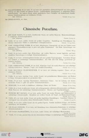 Chinesische Porzellane (Nr. 27-55e)