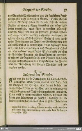 §. 12. Endzweck der Strafen