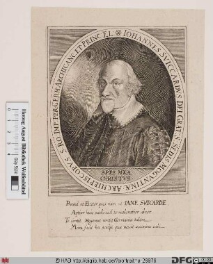 Bildnis Johann (Schweikard von Kronberg), 1604-26 Kurfürst u. Erzbischof von Mainz