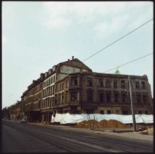 Dresden-Friedrichstadt. Schäferstraße. Blick nach Nordwest