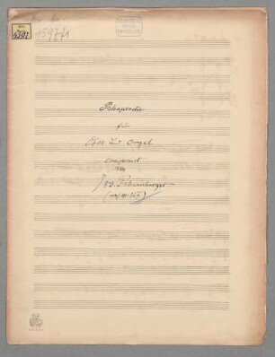 Rhapsodie für Oboe und Orgel op. 127 - BSB Mus.ms. 4597-1