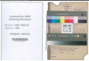 Entnazifizierung Heinrich Jentgens , geb. 06.12.1912 (Arzt)