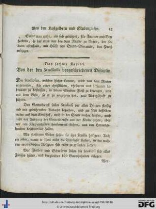 Das sechste Kapitel