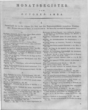 Monatsregister Oktober