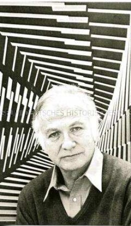 Werbekarte der Benson Gallery New York mit einem Porträt von Henry Ries - Nachlass