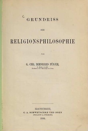 Grundriss der Religionsphilosophie