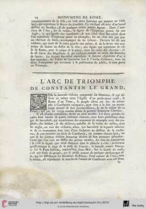 L’arc de Triomphe de Constantin le Grand
