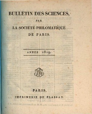 Bulletin. 1819