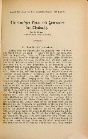 Die slavischen Orts- und Flurnamen der Oberlausitz, 2