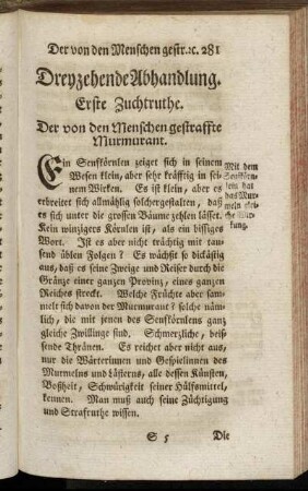 Dreyzehende Abahndlung.