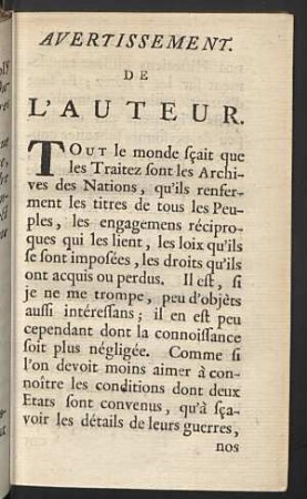 Avertissement de l'auteur.