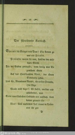 Der schneidende Kontrast