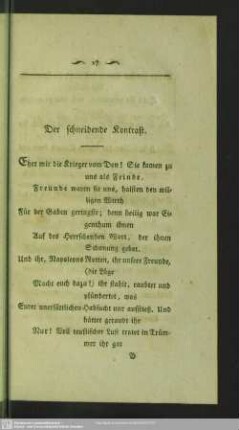 Der schneidende Kontrast