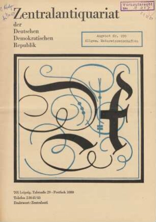 Nr. 899: Allgem. Naturwissenschaften