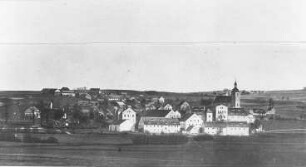 Bogatynia-Krzewina (Grunau). Grunau bei Ostritz, Postkarte, um 1920, Repro