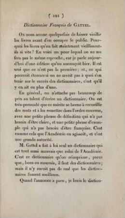 Dictionnaire Francois de Gattel