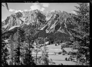 Österreich, Schladming. Dachsteinblick von der Ramsau
