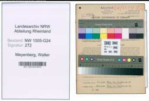 Entnazifizierung Walter Meyenberg , geb. 03.07.1901 (Verw.Angestellter)