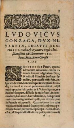 Acta legationis ... Ducis Niverniae ad Clementem VIII. P. R.