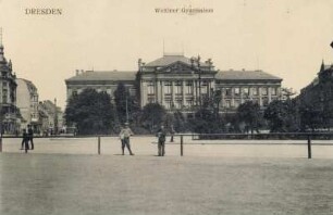Dresden, Wettiner Platz 13. Wettiner Gymnasium (1884; Th. Friedrich). Haupteingangsfront