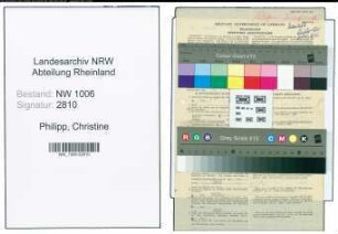 Entnazifizierung Christine Philipp , geb. 19.10.1887 (Geschaeftsfuehrerin)