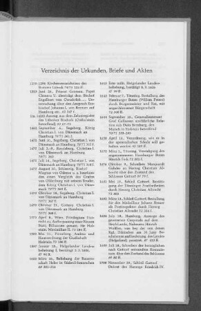 Verzeichnis der Urkunden, Briefe und Akten