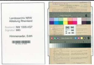 Entnazifizierung Edith Himmeroeder , geb. 16.06.1920 (Postarbeiterin)