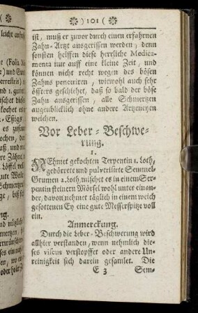 Vor Leber-Beschwerung