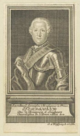 Bildnis des Ferdinand, Duc de Braunswig et Lunebourg