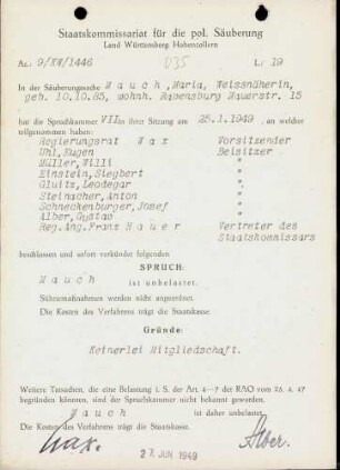 Mauch, Maria