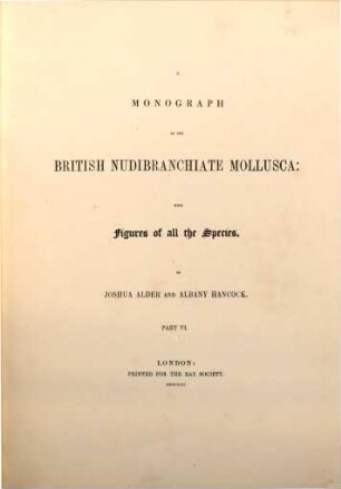 A monograph of the British nudibranchiate mollusca : with figures of all the species, 6
