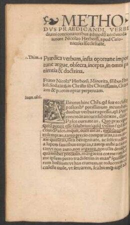 Methodus Praedicandi Verbi divini ...