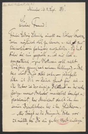 Brief an Franz Wüllner : 11.09.1896