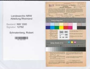 Entnazifizierung Robert Sohnatenberg, geb. 10.06.1889 (Bankangest.)