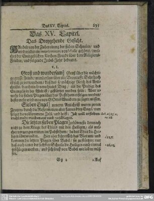 Das XV. Capitel. Das Dreyzehende Gesicht