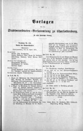 In nicht öffentlicher Sitzung (128), 26. April 1911
