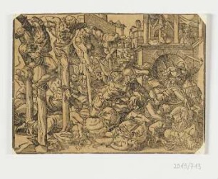 Belagerung und Angriff auf Jerusalem durch die Truppen des Feldherren Gaius Soius, aus: Flavius Josephus, "Historien und Bücher von alten Jüdischen Geschichten/ Hegesippus, fünf Bücher vom Jüdischen Krieg", Straßburg 1574