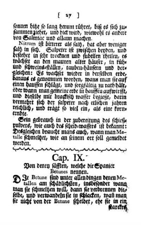 Cap. IX. - Von denen säfften, welche die Spanier Betunes nennen.