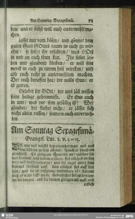 Am Sonntag Sexagesimä. Evangel. Luc. 8. v. 4-15.