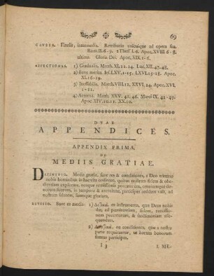 Duae Appendices.