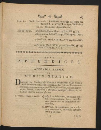 Duae Appendices.